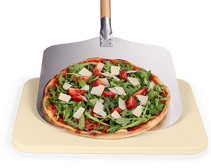 Blumtal - Pizza en pierre avec XL Pizza Pelle - Pizza Professional Set -  Cordiérite